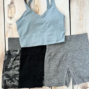 Colsie Athletic Shorts Set - Gray, Black, Camo